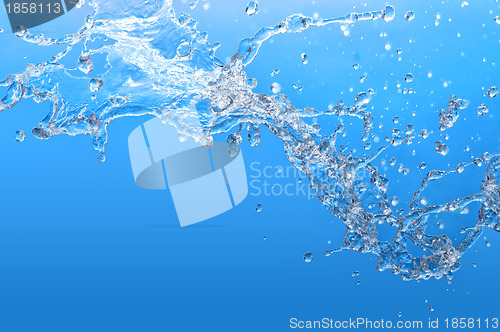 Image of pouring tropical blue sea water