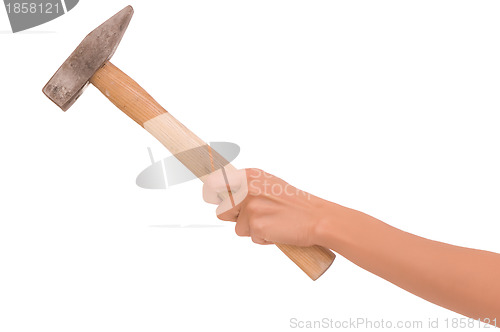 Image of woman working with a hammer
