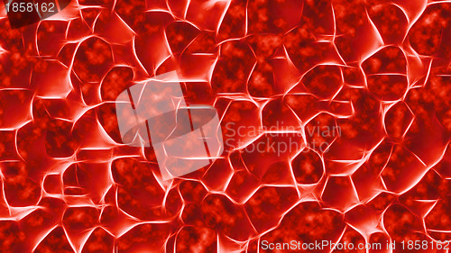 Image of abstract textured red macro pieces
