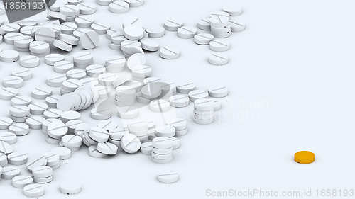 Image of set of pills for treatment people