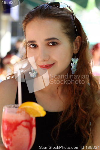 Image of Girl with a drink