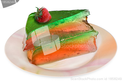 Image of jelly with strawberry