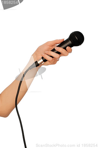 Image of microphone for interview