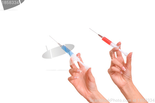 Image of two syringes for making injections