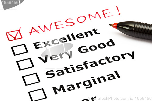 Image of Awesome evaluation form