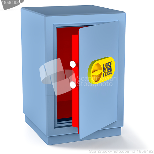 Image of small empty safe