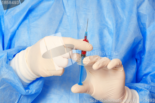 Image of drug with blood