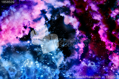 Image of Blue space nebula