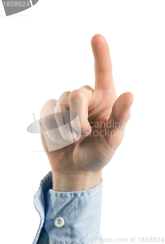 Image of hand touching 