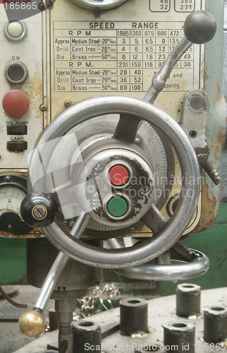 Image of Detail of drilling machine