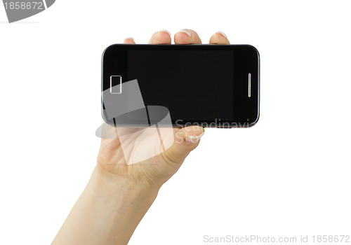 Image of Hand holding mobile