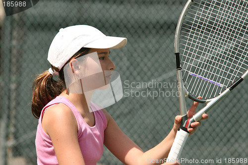 Image of Girl playing tennis