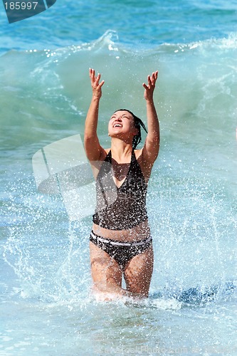 Image of Splashing woman