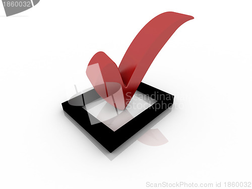 Image of Red check box with check mark 