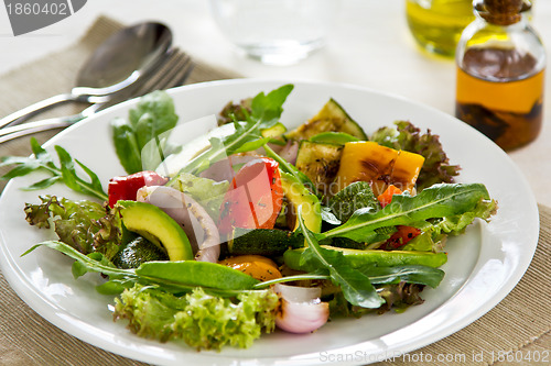 Image of Avocado with grilled vegetables salad