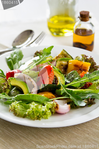 Image of Avocado with grilled vegetables salad