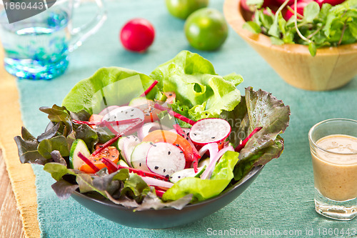 Image of Healthy salad with japanese sesame dressing