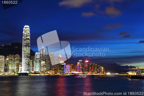 Image of Hong Kong skyline at night