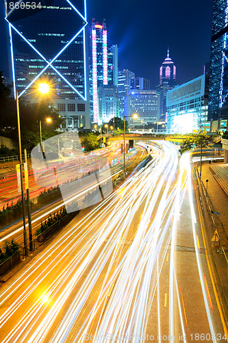 Image of traffic in urban at night