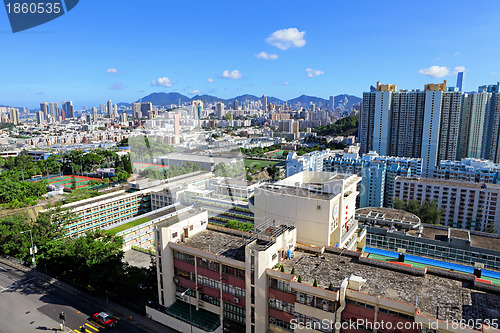 Image of Hong Kong crowded building