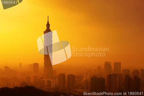 Image of Taipei in sunset