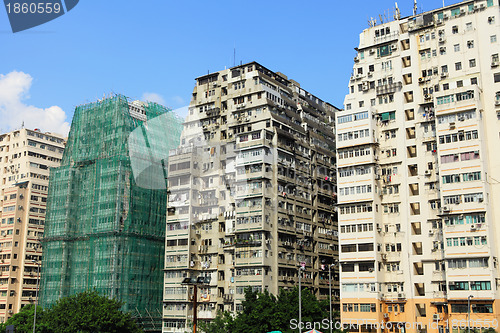 Image of Hong Kong crowded building