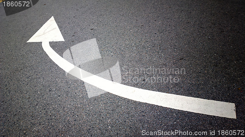 Image of road with arrow direction