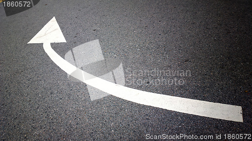 Image of road with arrow direction