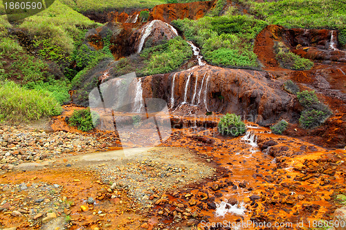 Image of golden waterfall