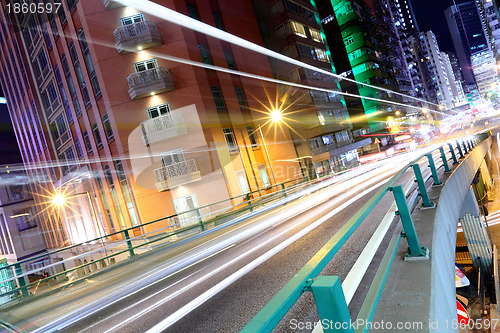 Image of traffic in urban at night