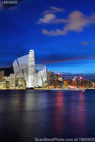 Image of Hong Kong skyline at night