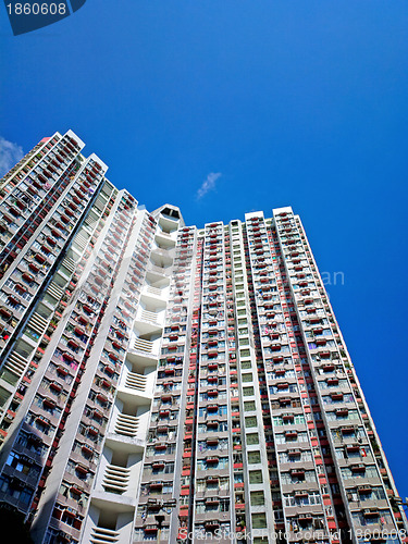 Image of public apartment block in Hong Kong