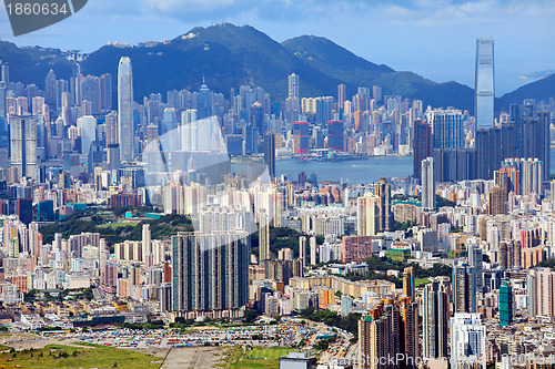 Image of downtown of Hong Kong city