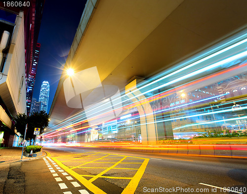 Image of light trails at night