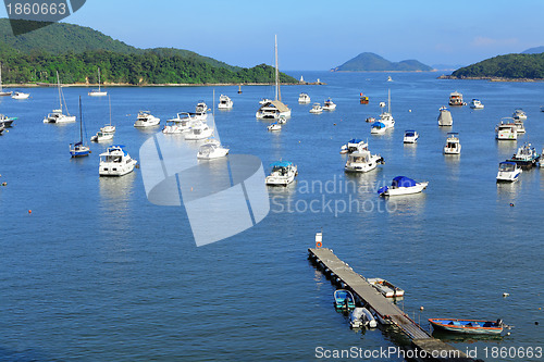Image of yachts in bay