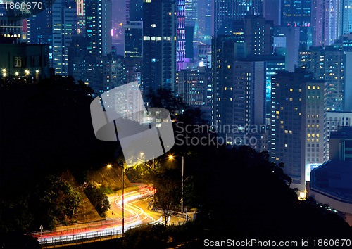 Image of traffic and urban at night