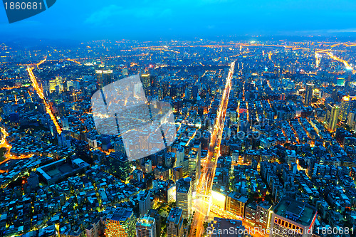 Image of taipei city at night