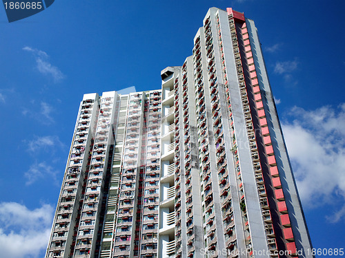 Image of public apartment block in Hong Kong