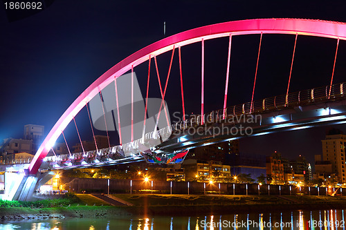 Image of bridge at night in Taiwan