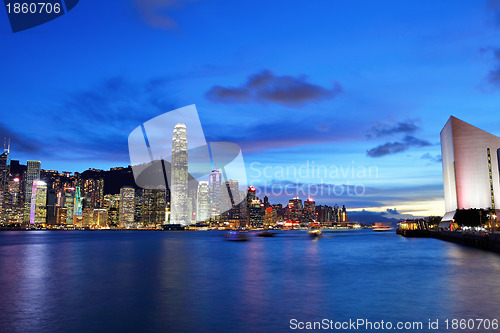 Image of Hong Kong skyline at night