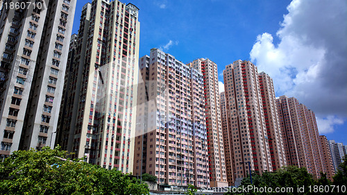 Image of public apartment block in Hong Kong