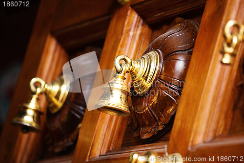 Image of temple bells in india temple