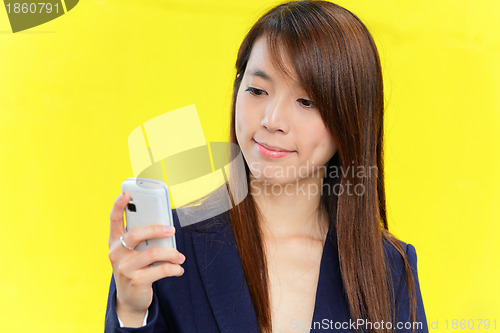 Image of woman with mobile phone