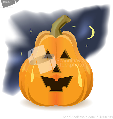 Image of Halloween pumpkin scene