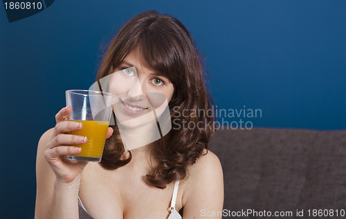 Image of Drinking orange juice
