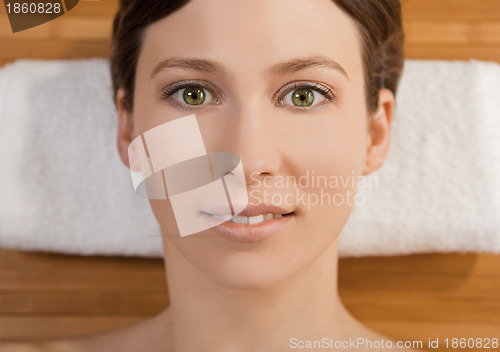 Image of Beautiful girl on a spa