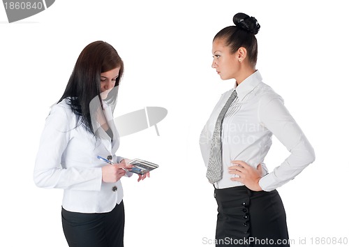 Image of Boss and secretary communicating