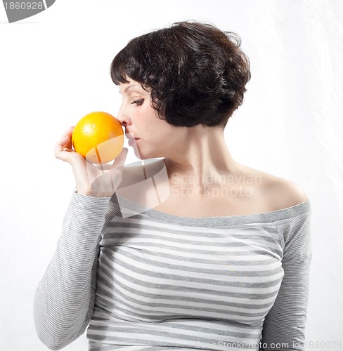 Image of Girl with orange