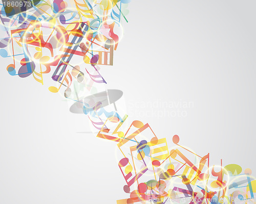 Image of Multicolour  musical notes