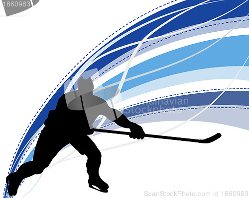 Image of Hockey player silhouette